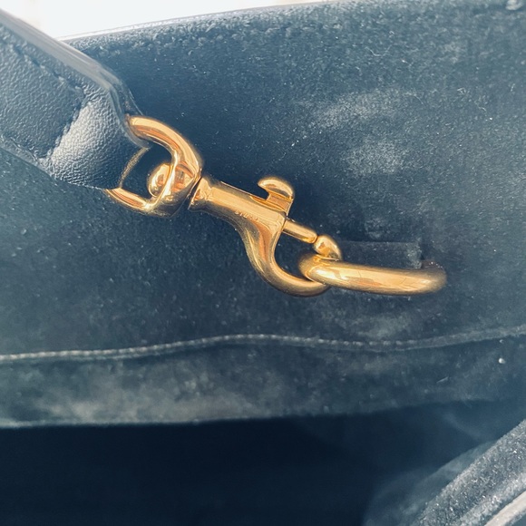 SAINT LAURENT ELEGANT BLACK Suede Layers of Fringes lined Beautifully with Gold - Picture 15 of 16